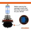 imageSYLVANIA  H11 SilverStar Ultra plus Free Installation Gloves  High Performance Halogen Headlight Bulb High Beam Low Beam Fog Replacement Bulb Brightest Downroad Whiter Light Contains 2 Bulbs