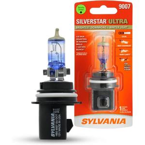 imageSYLVANIA  9007 SilverStar Ultra  High Performance Halogen Headlight Bulb High Beam Low Beam and Fog Replacement Bulb Brightest Downroad with Whiter Light TriBand Technology Contains 1 Bulb