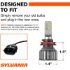 imageSYLVANIA H9 LED  Fog Lights For Cars and Trucks  Headlight Bulbs for Off Road Powersports  6000k Cool White LED Light  LongLasting Bulbs  No Polarity  DIY Upgrade