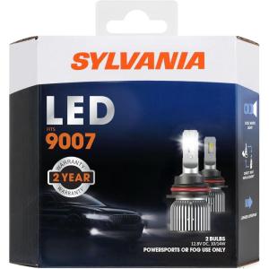 imageSYLVANIA 9007 LED  Fog Lights For Cars and Trucks  Headlight Bulbs for Off Road Powersports  6000k Cool White LED Light  LongLasting Bulbs  No Polarity  DIY Upgrade