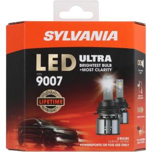 imageSYLVANIA 9007 LED Ultra  Fog Lights For Cars and Trucks  Headlight Bulbs for Off Road Powersports  6000k Cool White LED Light  Maximum Lifespan  No Polarity  DIY Upgrade
