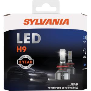imageSYLVANIA H9 LED  Fog Lights For Cars and Trucks  Headlight Bulbs for Off Road Powersports  6000k Cool White LED Light  LongLasting Bulbs  No Polarity  DIY Upgrade