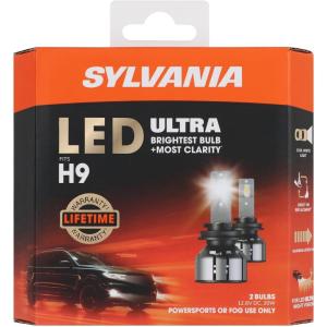 imageSYLVANIA H9 LED Ultra  Fog Lights For Cars and Trucks  Headlight Bulbs for Off Road Powersports  6000k Cool White LED Light  Maximum Lifespan  No Polarity  DIY Upgrade