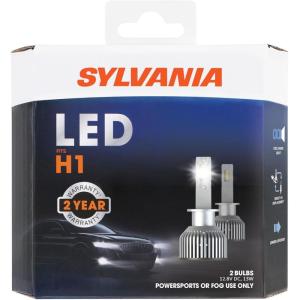 imageSYLVANIA H1 LED  Fog Lights For Cars and Trucks  Headlight Bulbs for Off Road Powersports  6000k Cool White LED Light  LongLasting Bulbs  No Polarity  DIY Upgrade