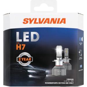 imageSYLVANIA H7 LED  Fog Lights For Cars and Trucks  Headlight Bulbs for Off Road Powersports  6000k Cool White LED Light  LongLasting Bulbs  No Polarity  DIY Upgrade