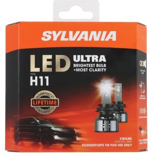 image:imageSYLVANIA H11 LED Ultra  Fog Lights For Cars and Trucks  Headlight Bulbs for Off Road Powersports  6000k Cool White LED Light  Maximum Lifespan  No Polarity  DIY Upgrade