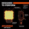 image:imageSYLVANIA  Rugged 4 Inch Cube LED Light Pod  Lifetime Limited Warranty  Yellow Flood Light 3500 Raw Lumens Off Road Driving Work Light Truck Car Boat ATV UTV SUV 4x4 1 PC
