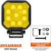 image:imageSYLVANIA  Rugged 4 Inch Cube LED Light Pod  Lifetime Limited Warranty  Yellow Flood Light 3500 Raw Lumens Off Road Driving Work Light Truck Car Boat ATV UTV SUV 4x4 1 PC