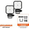 image:imageSYLVANIA  Ultra 2 Inch Cube LED Light Pod  Lifetime Limited Warranty  Flood Light 2400 Raw Lumens Off Road Driving Work Light Truck Car Boat ATV UTV SUV 4x4 2 PC