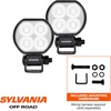 image:imageSYLVANIA  Ultra 2 Inch Round LED Light Pod  Lifetime Limited Warranty  Flood Light 2400 Raw Lumens Off Road Driving Work Light Truck Car Boat ATV UTV SUV 4x4 2 PC