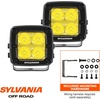 image:imageSYLVANIA  Ultra 3 Inch Cube LED Light Pod  Lifetime Limited Warranty  Yellow Spot Light 2600 Raw Lumens Off Road Driving Work Light Truck Car Boat ATV UTV SUV 4x4 2 PC